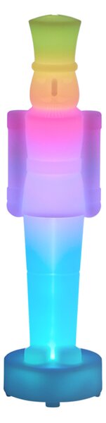 Lampada da tavolo natalizia bianca con LED dimmerabile e ricaricabile RGBW-IC - Schiaccianoci