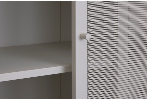 Armadietto grigio in metallo con porte scorrevoli 90x180x40 cm Veep – Unique Furniture