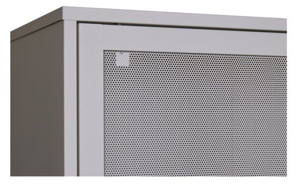 Armadietto grigio in metallo con porte scorrevoli 90x180x40 cm Veep – Unique Furniture