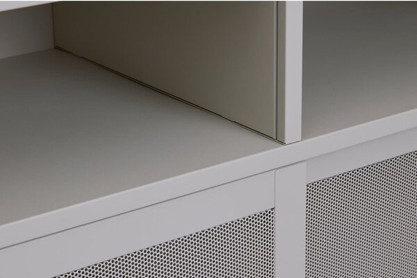 Armadietto grigio in metallo con porte scorrevoli 90x180x40 cm Veep – Unique Furniture