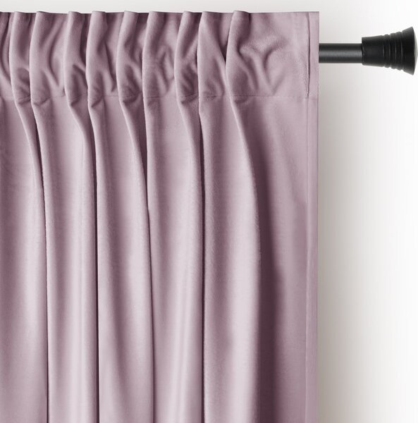 Tenda parzialmente oscurante rosa chiaro in velluto 140x270 cm Pleat – Restilo