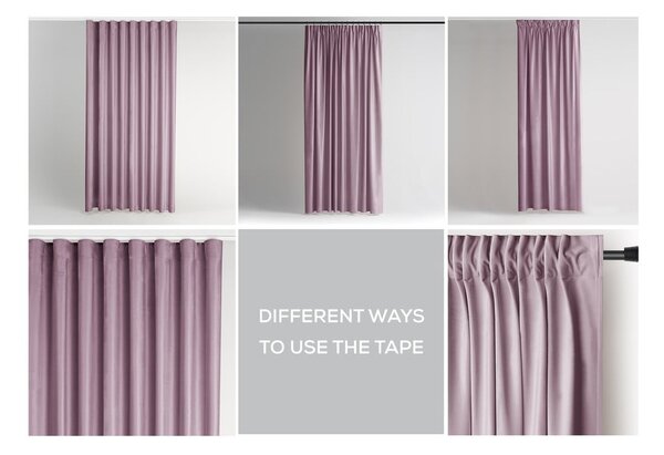 Tenda parzialmente oscurante rosa chiaro in velluto 140x270 cm Pleat – Restilo
