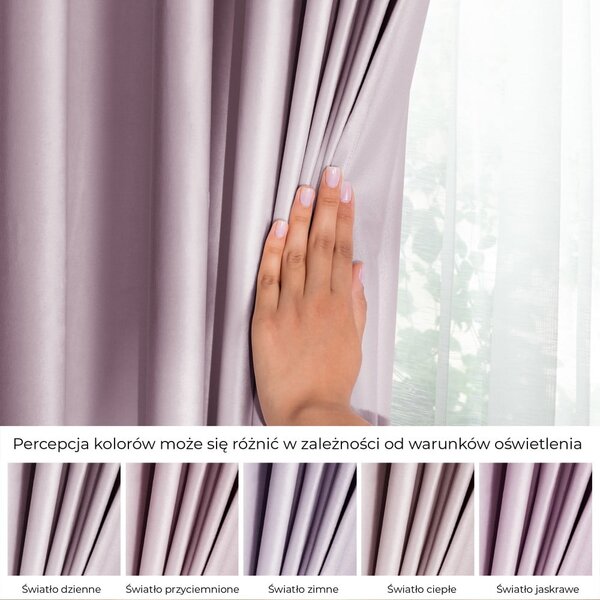 Tenda parzialmente oscurante rosa chiaro in velluto 140x245 cm Eyelets – Restilo