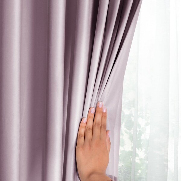 Tenda parzialmente oscurante rosa chiaro in velluto 140x245 cm Eyelets – Restilo