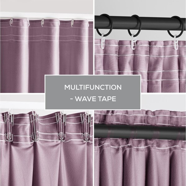 Tenda parzialmente oscurante rosa chiaro in velluto 140x270 cm Pleat – Restilo