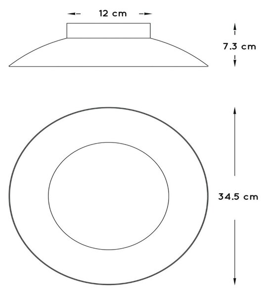 Lucide Plafoniera LED Foskal in ottone, Ø 34,5 cm