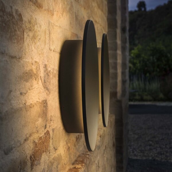 Ideal Lux - Applique LED da esterno PUNTO LED/9W/230V CRI, diametro 18 cm, IP54, nero
