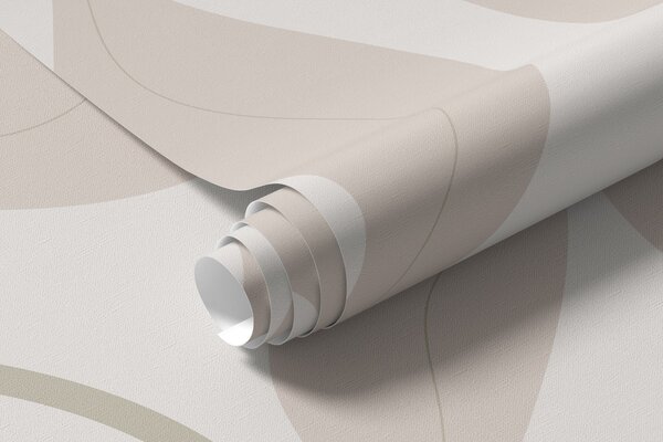 Carta da parati Eleganti foglie dolcemente intrecciate su crema, Carta da parati Natura, w00629v3 : Uwalls.it