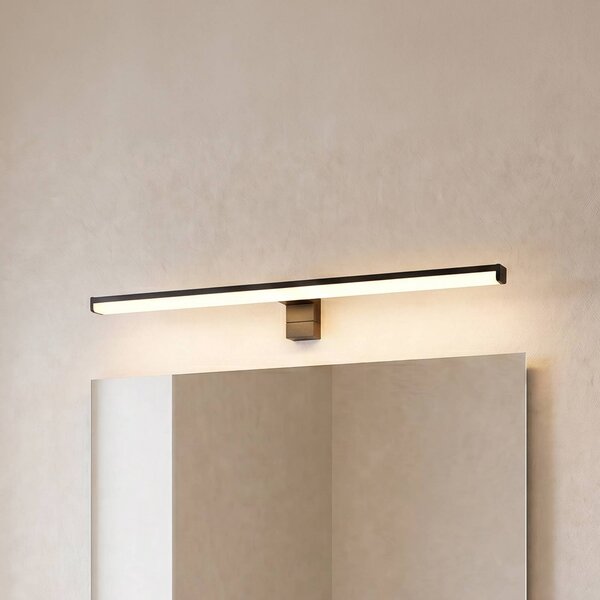 Trio Lighting Applique da parete Lino, Nero, Bagno, Alluminio, Moderno, Applique