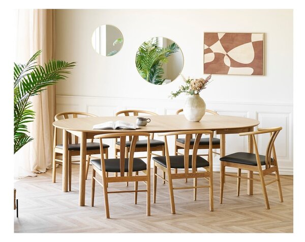 Tavolo da pranzo rotondo con effetto rovere allungabile con estensione ø 120 cm Bundaberg – House Nordic