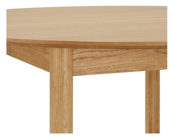 Tavolo da pranzo rotondo con effetto rovere allungabile con estensione ø 120 cm Bundaberg – House Nordic