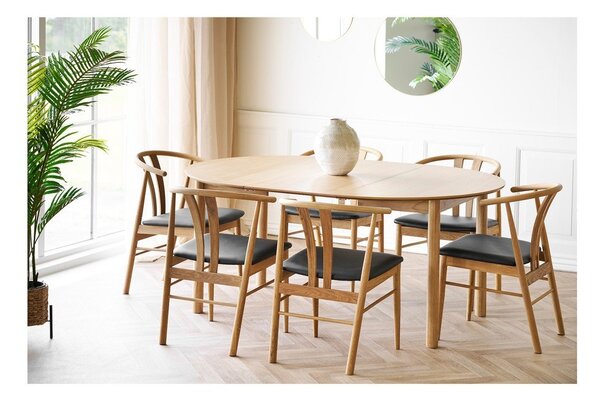 Tavolo da pranzo rotondo con effetto rovere allungabile con estensione ø 120 cm Bundaberg – House Nordic