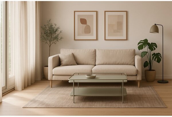 Tavolino da salotto verde in metallo 55x110 cm Yuba – Unique Furniture