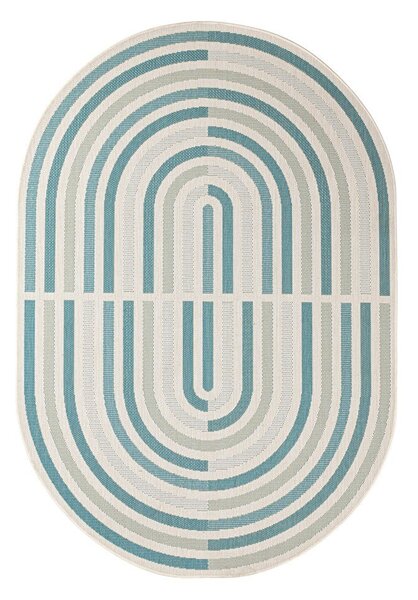 Tappeto da interno/esterno blu/color crema 160x229 cm Nour – Bizzotto