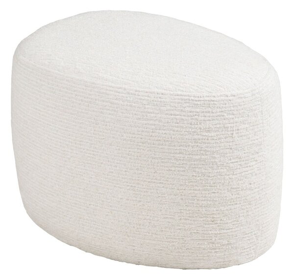 Poggiapiedi color crema con rivestimento in ciniglia Hilo – House Nordic