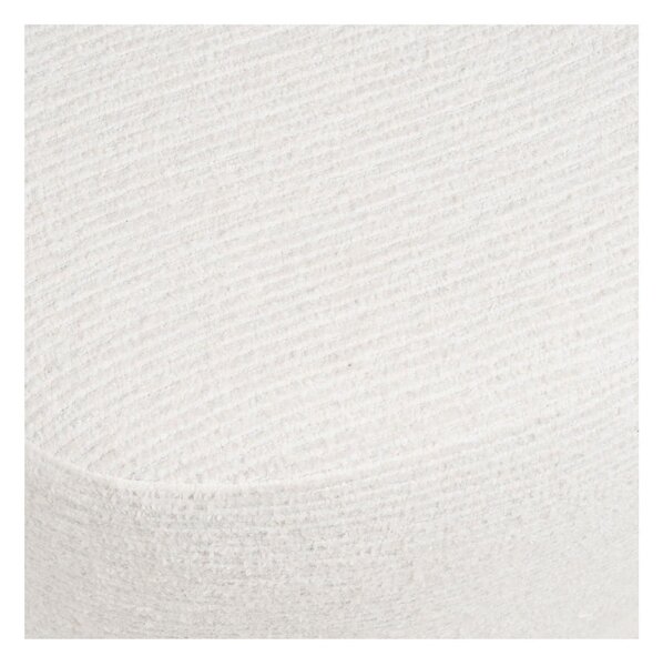 Poggiapiedi color crema con rivestimento in ciniglia Hilo – House Nordic
