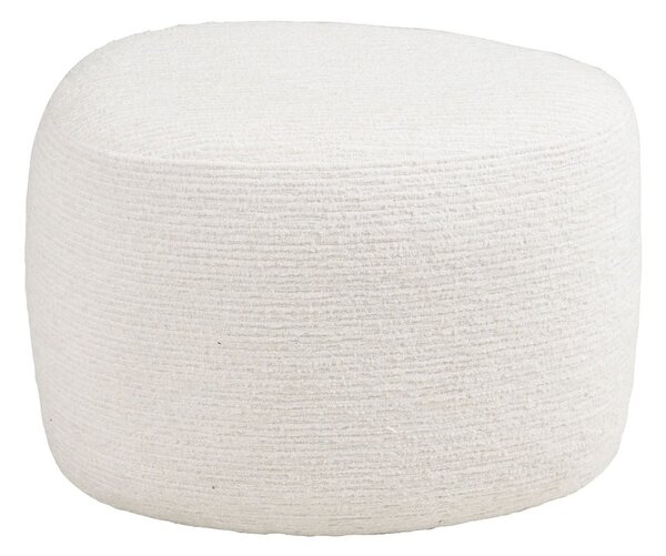 Poggiapiedi color crema con rivestimento in ciniglia Hilo – House Nordic