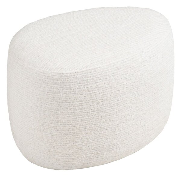 Poggiapiedi color crema con rivestimento in ciniglia Hilo – House Nordic