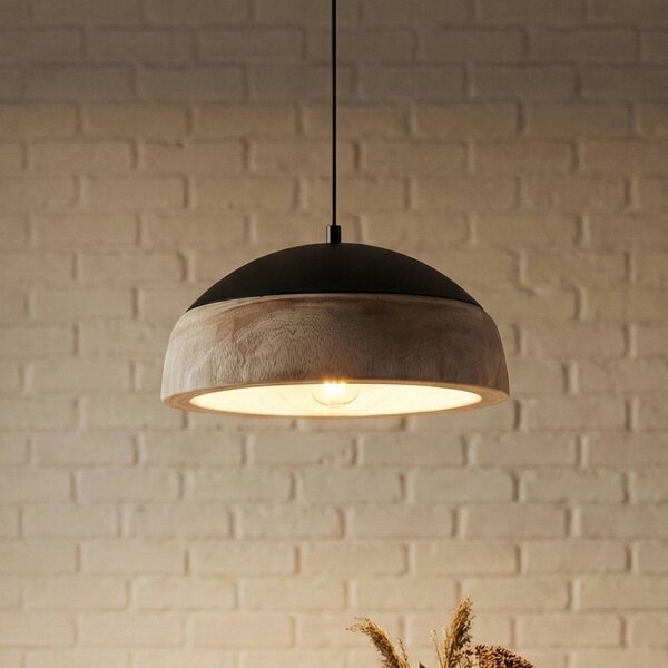 Lampada a sospensione Leivar Lucande, dimmerabile, Legno chiaro, Soggiorno / Sala da pranzo, Legno, Moderno, Lampada a sospensione