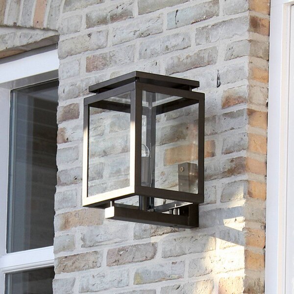 K.S. Verlichting Applique da esterno Vecht con sensore di movimento Vecht, dimmerabile, Nero, Acciaio Inox, Moderno