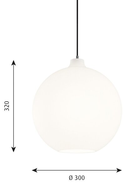 Lampada a sospensione Louis Poulsen, Wohlert, dimmerabile, Bianco, Soggiorno, Vetro, Design