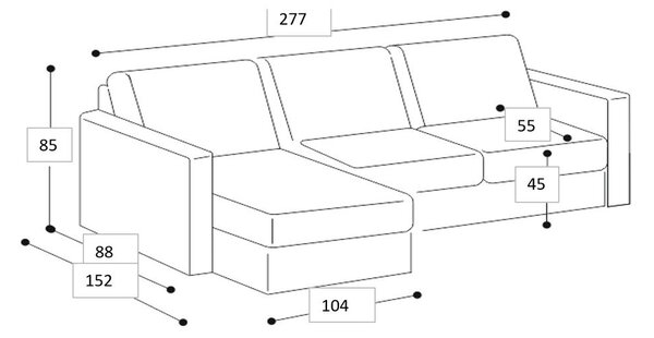 Divano angolare grigio (con penisola a sinistra/con chaise lounge) Copenhagen – Scandic