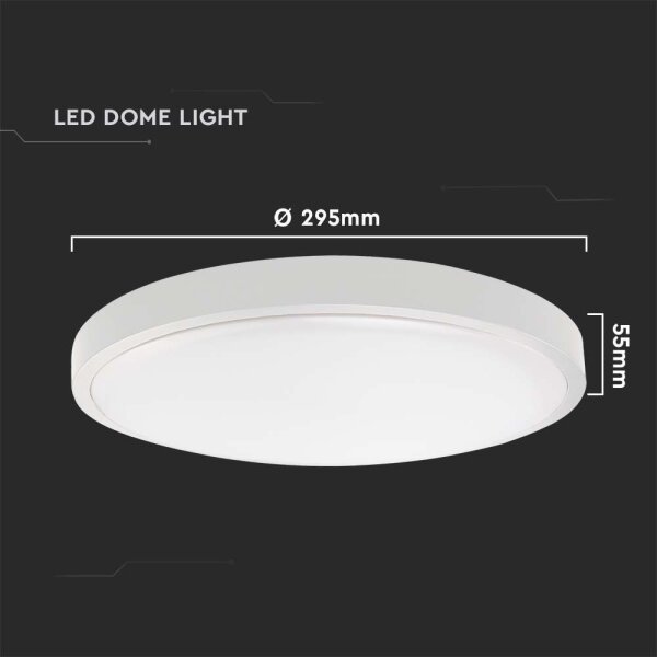 Plafoniera LED da bagno LED/24W/230V 3000K IP44 diametro 29,5 cm bianco