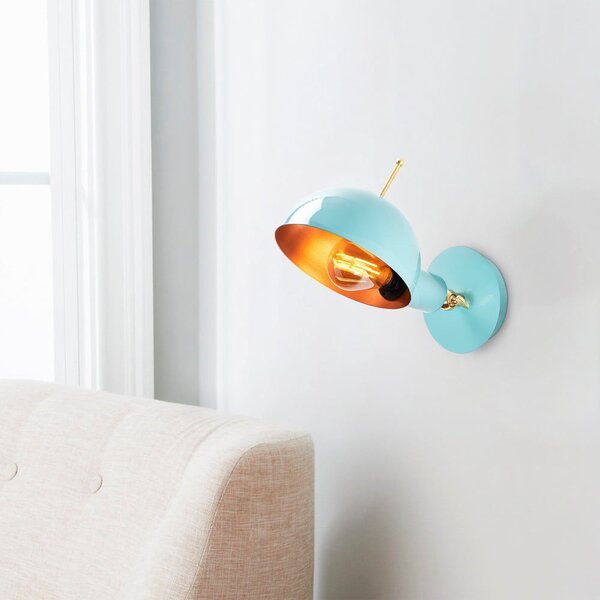 Lampada da parete azzurra/color bronzo ø 15 cm Azzar – Opviq lights