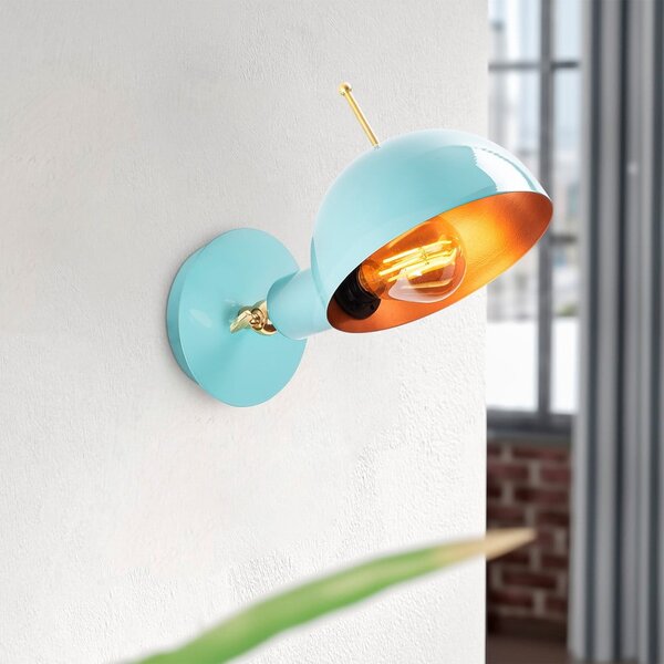 Lampada da parete azzurra/color bronzo ø 15 cm Azzar – Opviq lights