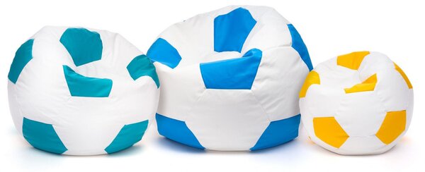 Pouf poltrona sacco palla da calcio in ecopelle taglia xl