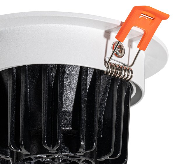 Faretto da incasso bianco 9,5 cm con LED 1015 lm dimmerabile IP65 - Gaius