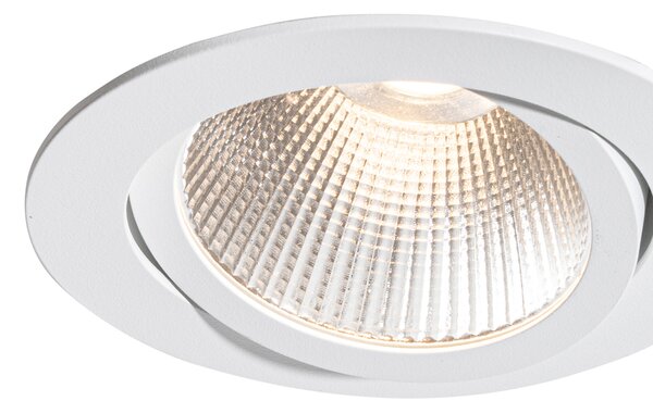 Set di 6 faretti da incasso bianchi 9,5 cm con LED 1300 lm dimmerabili IP65 - Gaius