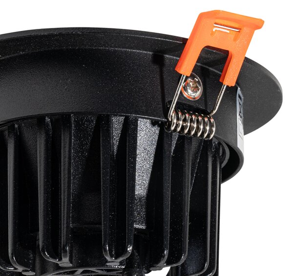Faretto da incasso nero 9,5 cm con LED 1015 lm dimmerabile IP23 - Gaius
