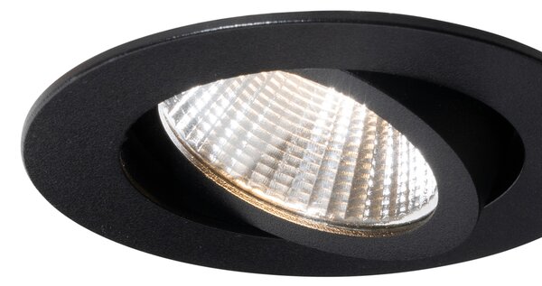 Set di 6 faretti da incasso neri 6,8 cm con LED 750 lm dimmerabili IP65 - Gaius