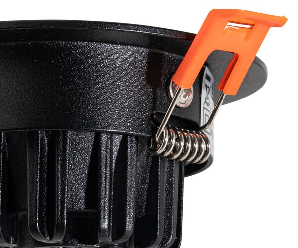 Faretto da incasso nero 6,8 cm con LED 545 lm dimmerabile IP65 - Gaius