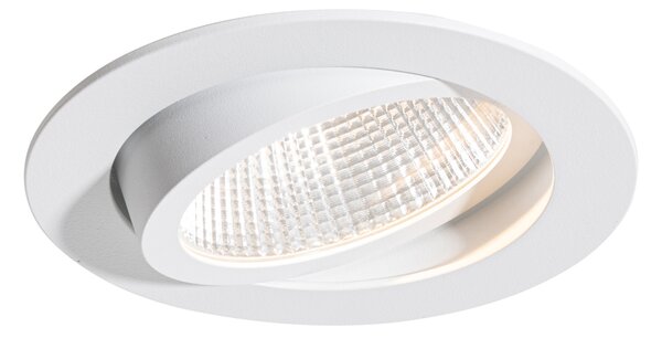 Faretto da incasso bianco 9,5 cm con LED 1015 lm dimmerabile IP65 - Gaius