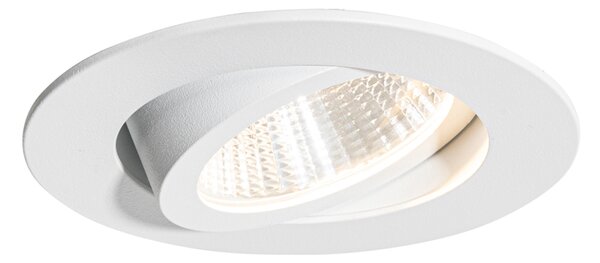 Faretto da incasso bianco 6,8 cm con LED 545 lm dimmerabile IP65 - Gaius