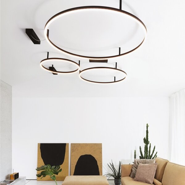 Ideal Lux - Plafoniera LED ORACLE SLIM LED/37W/230V 3000K diam. 70 cm nera