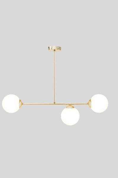 Lampadario a sospensione con supporto rigido FIRA 3xE27/60W/230V oro