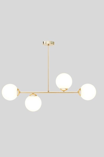 Lampadario a sospensione con supporto rigido FIRA 4xE27/60W/230V oro