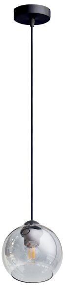 Lampadario a sospensione con filo LATIL 1xE27/60W/230V nero