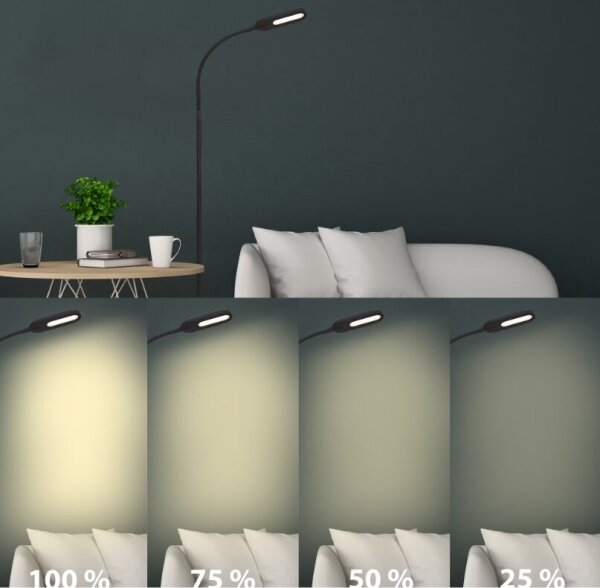 Briloner 1297-015 - Lampada da terra flessibile LED dimmerabile LED/6,6W/230V