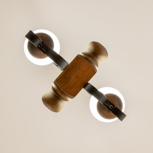 Brilagi - Lampadario a sospensione con catena RUSTIC 2xE14/40W/230V faggio