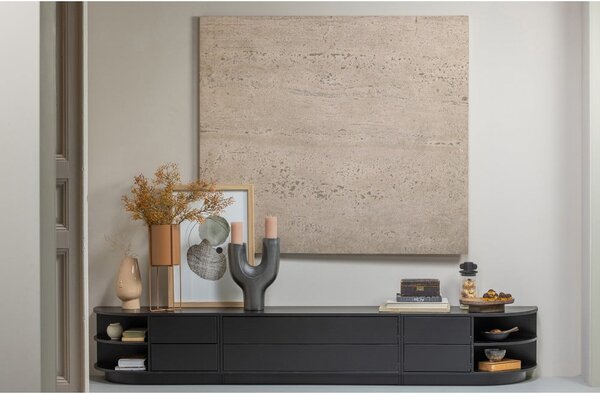 Tavolo TV modulare nero in legno di pino 78x40 cm Finca - WOOOD