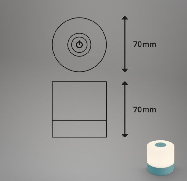 Briloner 7461010 - LED Lampada da tavolo ricaricabile dimmerabile LED/2W/5V IP44 blu