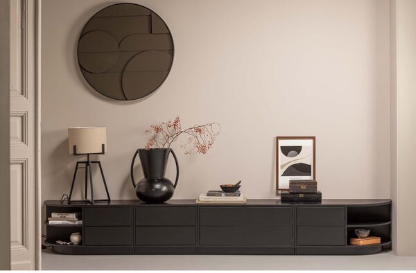 Tavolo TV modulare nero in legno di pino 78x40 cm Finca - WOOOD