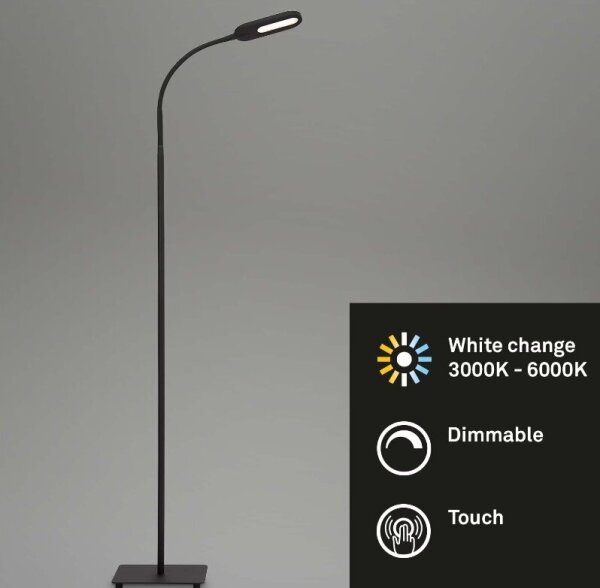 Briloner 1297-015 - Lampada da terra flessibile LED dimmerabile LED/6,6W/230V