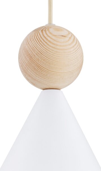 Argon 8629 - Lampadario a sospensione con filo KEGEL 1xE27/15W/230V bianco