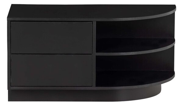 Tavolo TV modulare nero in legno di pino 78x40 cm Finca - WOOOD