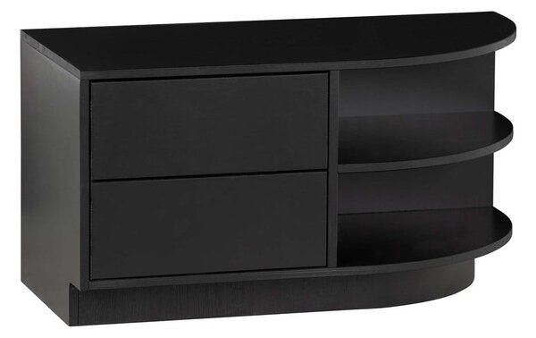 Tavolo TV modulare nero in legno di pino 78x40 cm Finca - WOOOD
